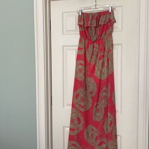 Strapless Size small long fab’rik    dress